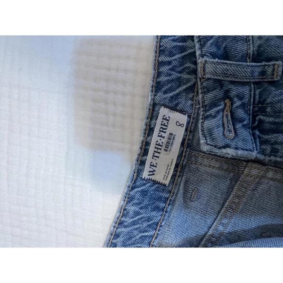 Free People x We the Free - Women's Blue Denim Maxi Skirt with Slit, Size 8 - Picture 9 of 12